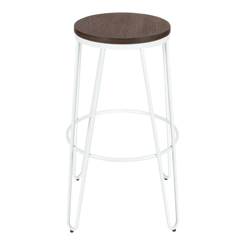 Carbon Loft Hall Wood and Metal Bar Stools (Set of 4)