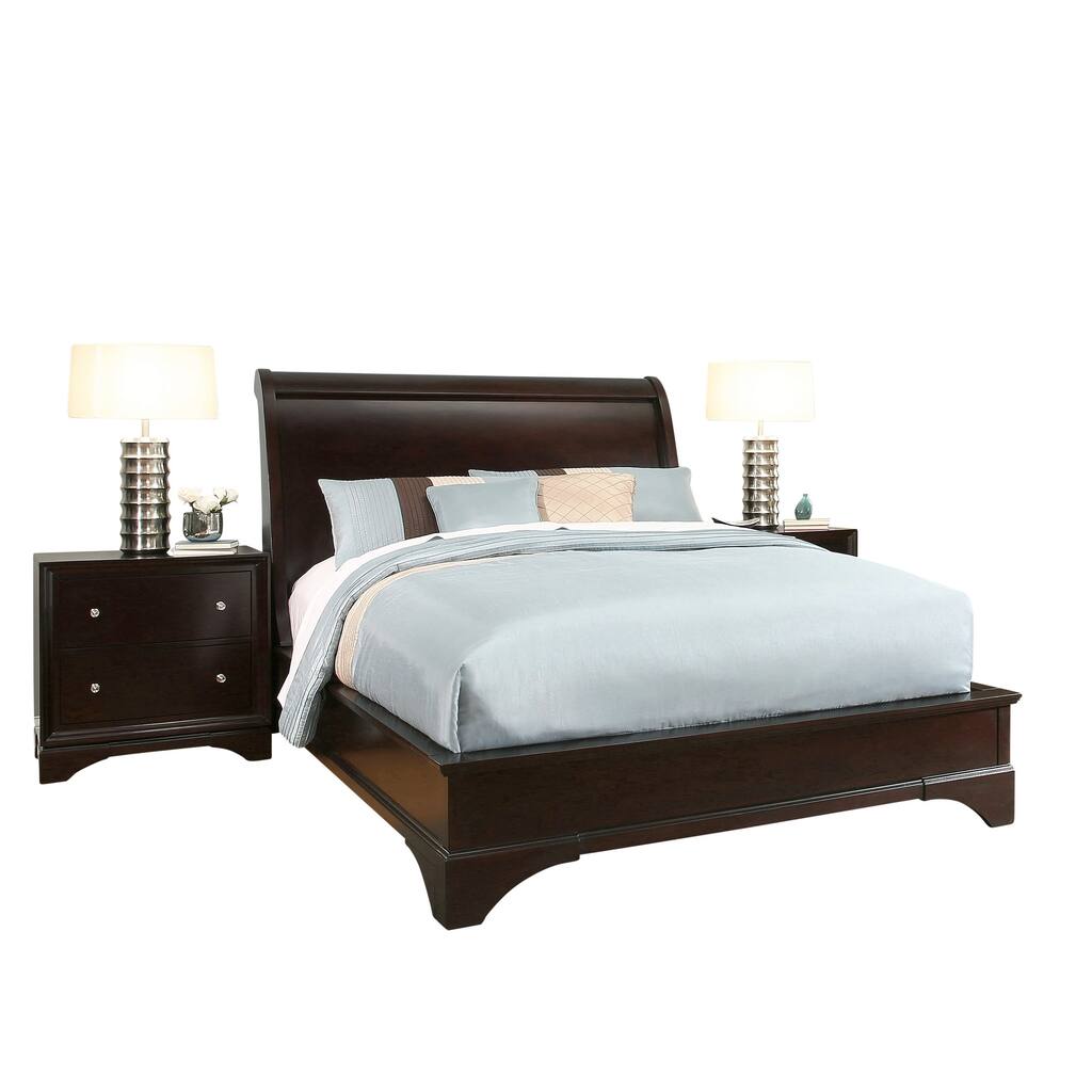 Abbyson Sydney Espresso Finish Wood Bed