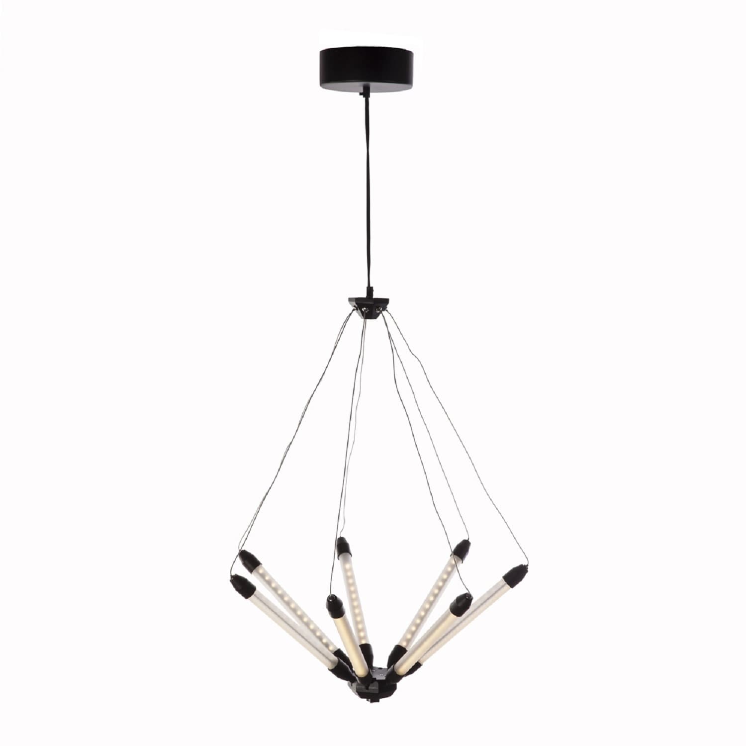 Hans Andersen Home Defelice Black Aluminum/Acrylic/Steel Chandelier (Defelice Chandelier) - Chandeliers For Bedrooms by Overstock.com