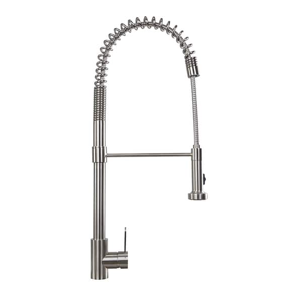 slide 1 of 6, Highpoint Collection 27 Inch Modern Stainless Pull-Down Kitchen Faucet
