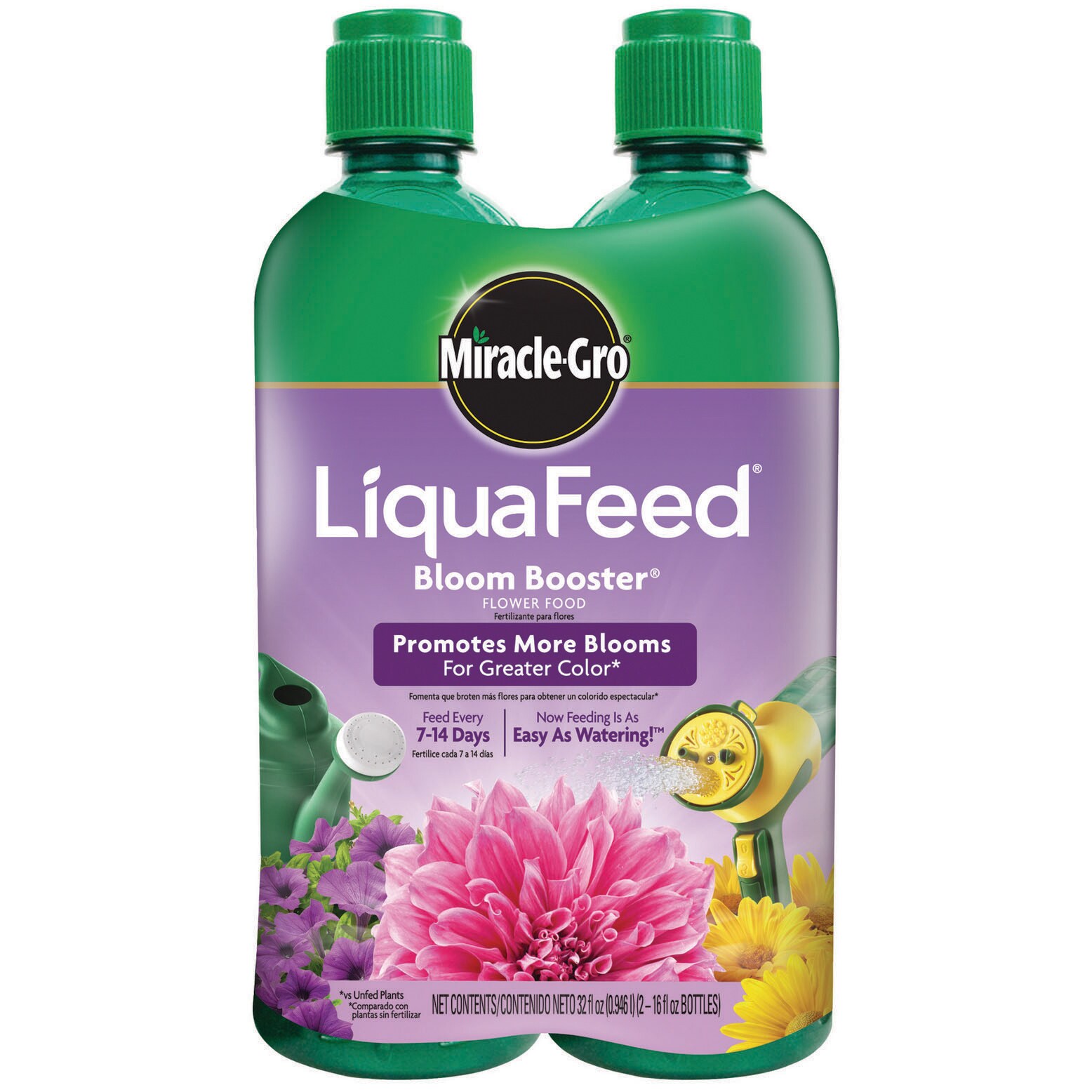 Miracle Gro 1004043 16Ounce LiquaFeed Bloom Booster Flower Green eBay