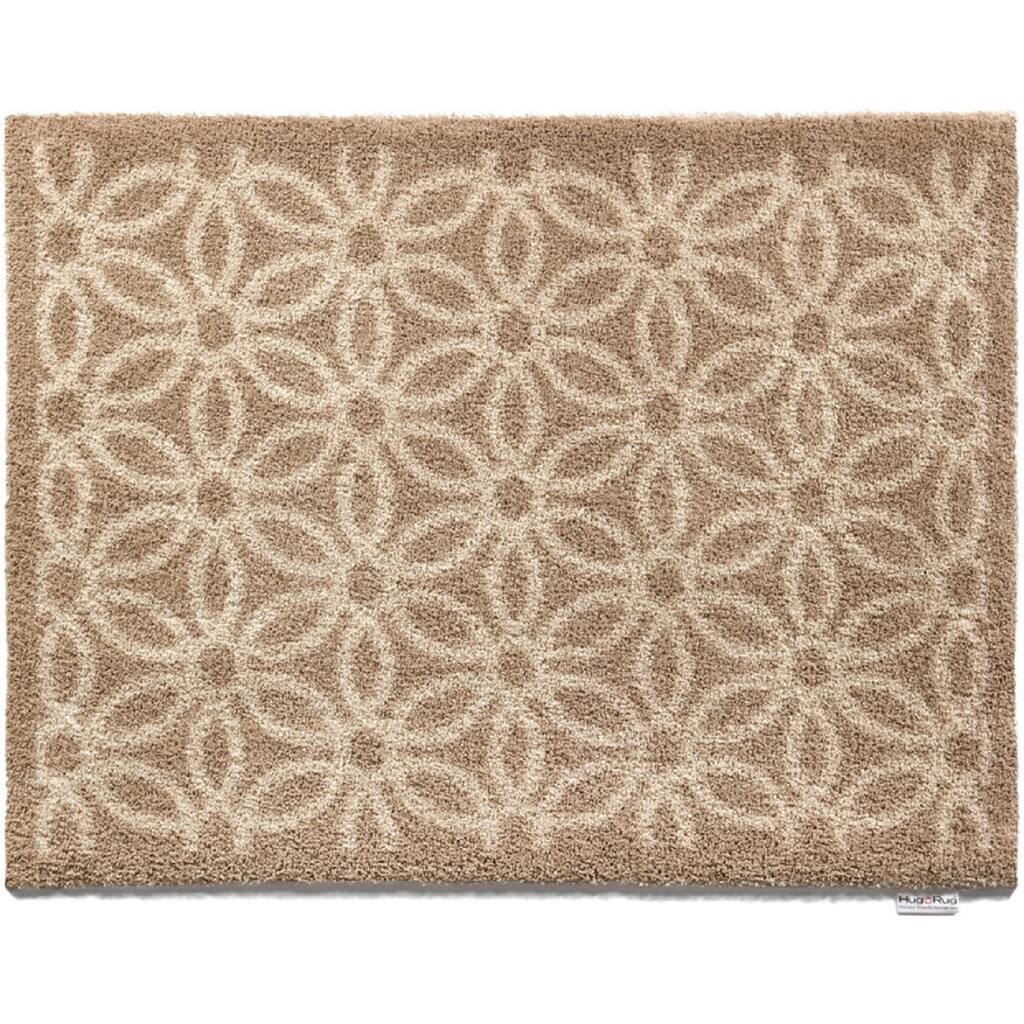 Hug Rug Eco-Friendly Dirt Trapper Daisy Beige Washable Accent Rug (2'1.5 x 2'9.5) - 2'2" x 2'10"