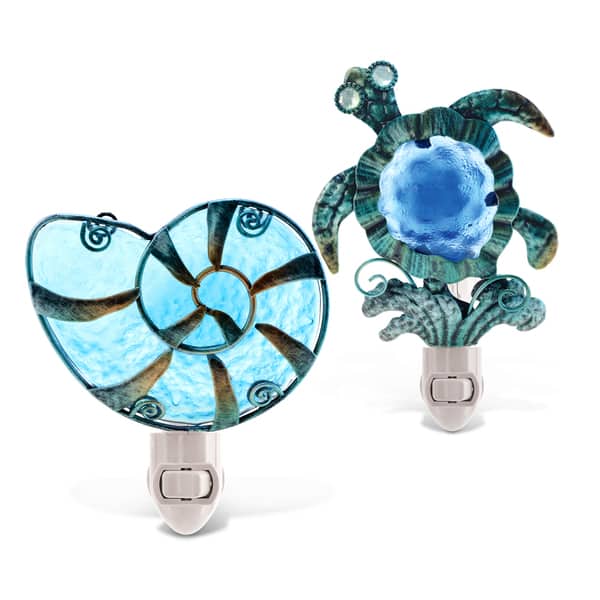 Turtle Shell Light Puzzled Sea Turtle And Shell Night Lights - Bed Bath & Beyond - 12413707