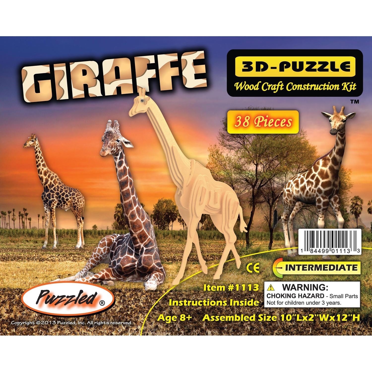 3d Giraffe Puzzle Instructions