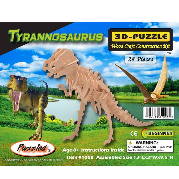 Models Kits Dinosaur 3d Puzzle Woodcraft Construction Kit Toddler Gift Playing Toys Hobbies