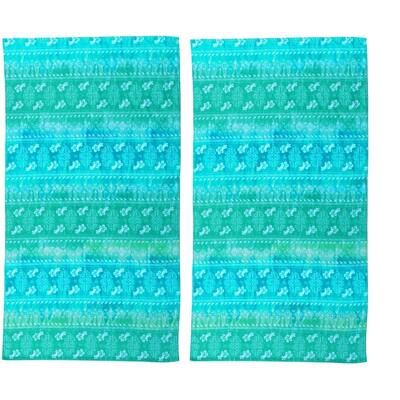 Hawaiian Tropic Blue Cotton Beach Towel (Set of 2)