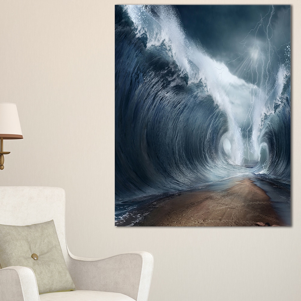 Big Wave Painting, Seascape Canvas Painting, Living Room Wall Art