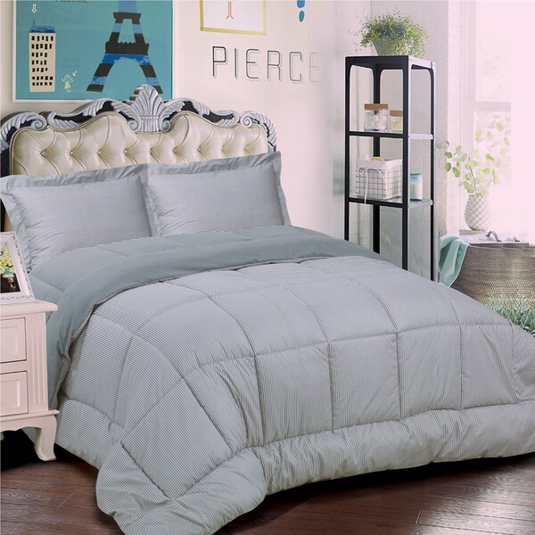 Loft Collection 3-piece Classic Stripe Comforter Set