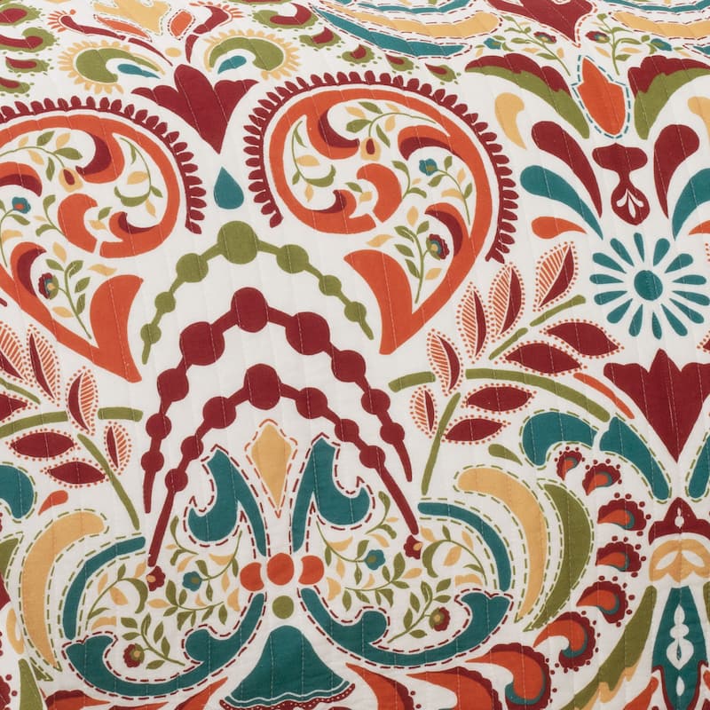 The Curated Nomad La Boheme Damask 3-pc. Quilt Set
