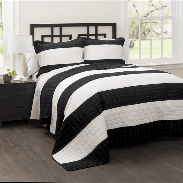 slide 1 of 14, Lush Decor Stripe 3-piece Quilt Set