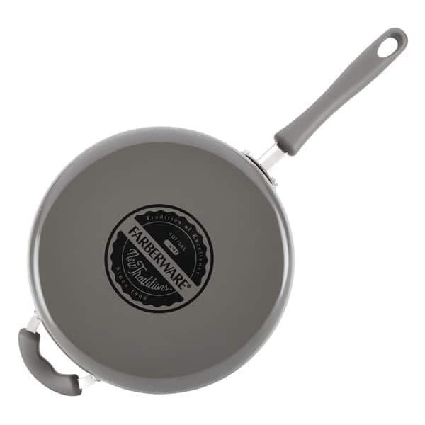 Farberware Dishwasher Safe Nonstick Jumbo Cooker/Saute Pan with Helper  Handle - 6 Quart, Black