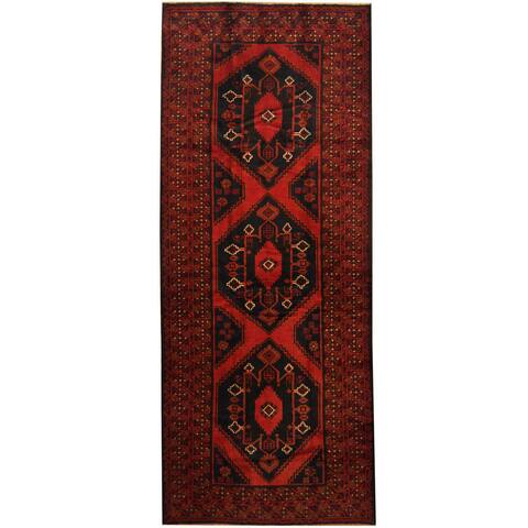 Handmade One-of-a-Kind Balouchi Wool Runner (Afghanistan) - 4'9 x 11'7