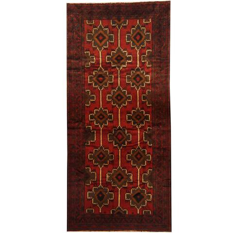 Handmade One-of-a-Kind Balouchi Wool Rug (Afghanistan) - 5'10 x 12'9