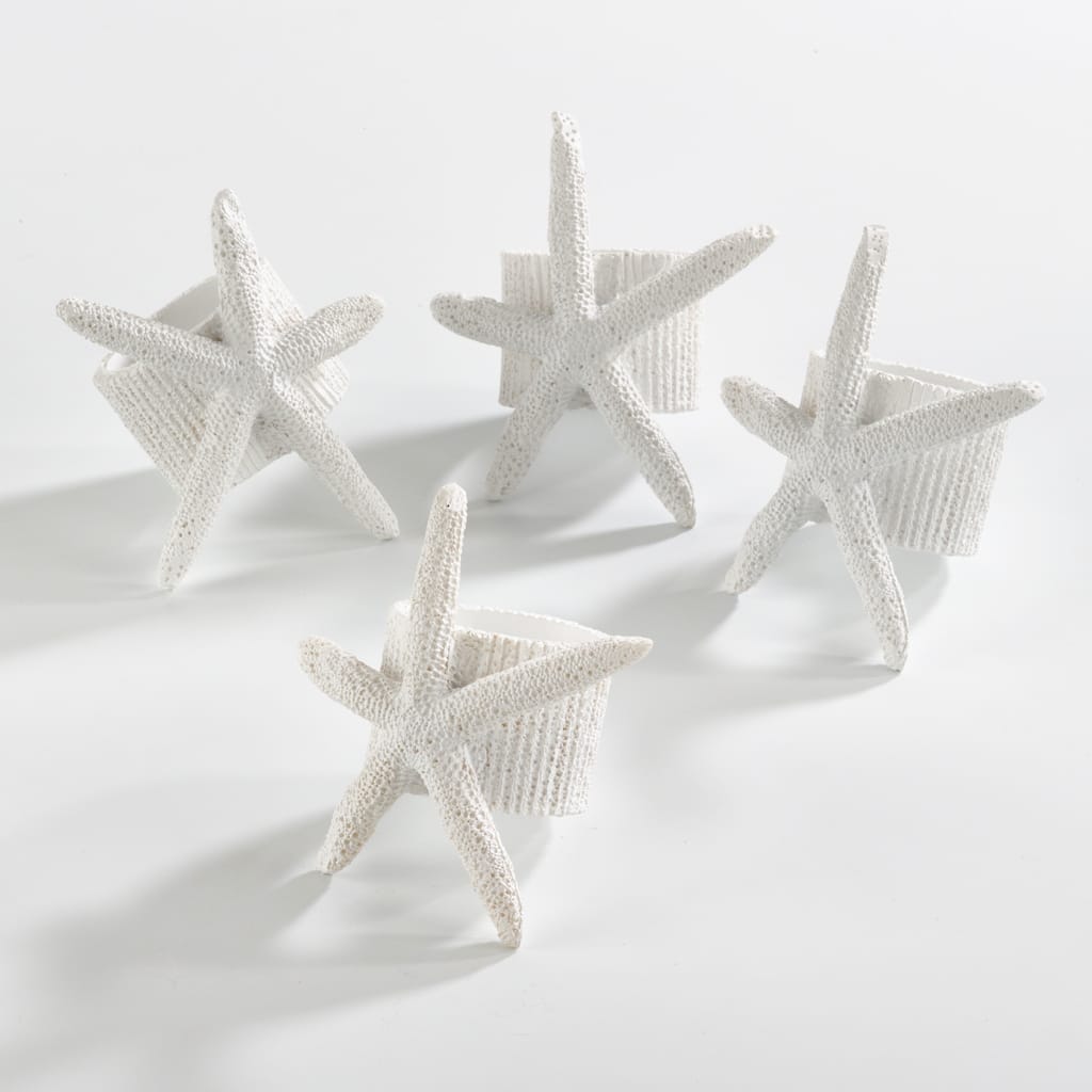 Neptune Collection Starfish Napkin Ring (Set of 4)