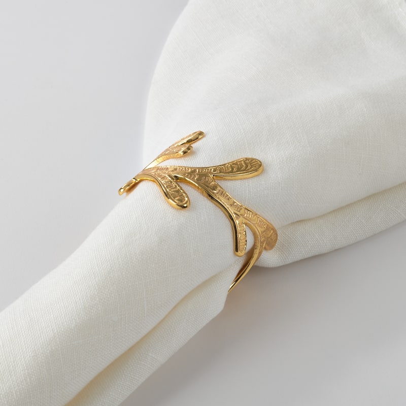 Vine Design Metal Napkin Ring (Set of 4)