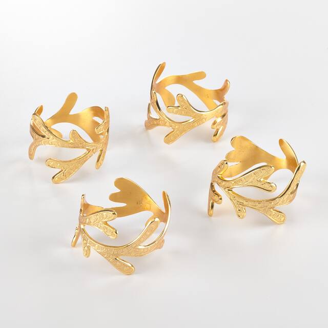 Vine Design Metal Napkin Ring (Set of 4)