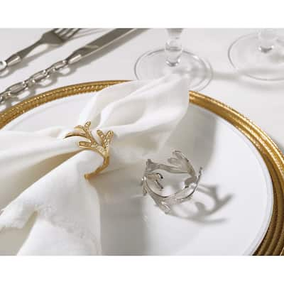 Vine Design Metal Napkin Ring (Set of 4)