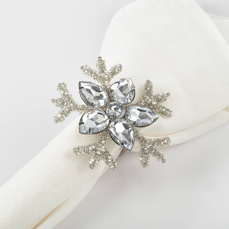 Napkin Ring Collection Snowflake Design Napkin Ring (Set of 4)