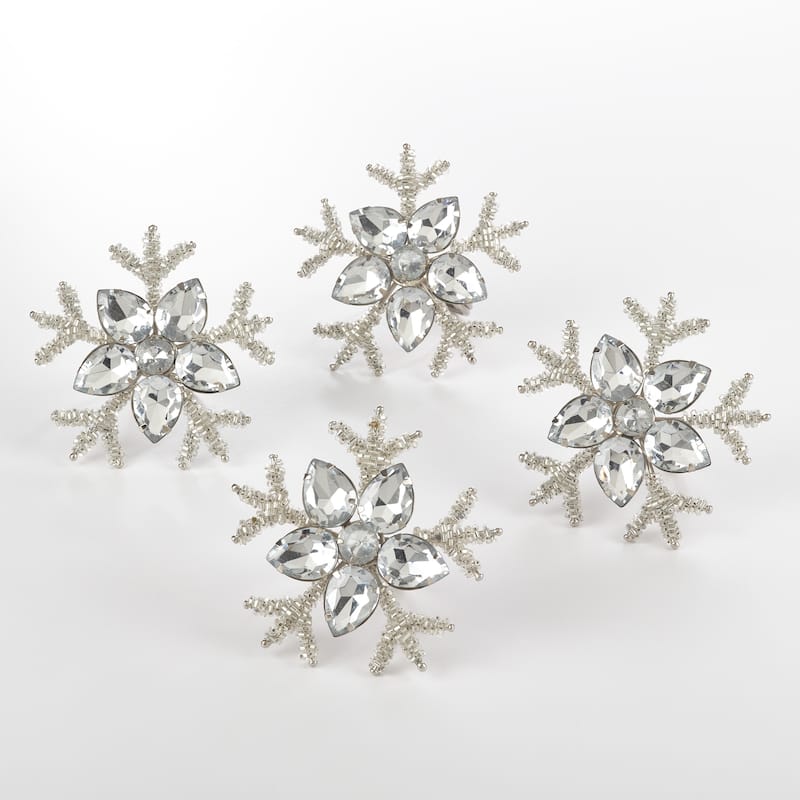 Napkin Ring Collection Snowflake Design Napkin Ring (Set of 4)