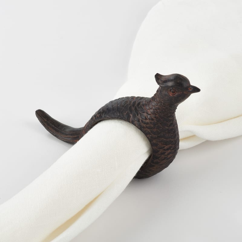 Quail Napkin Ring Pheasant Design Napkin Ring (Set of 4)