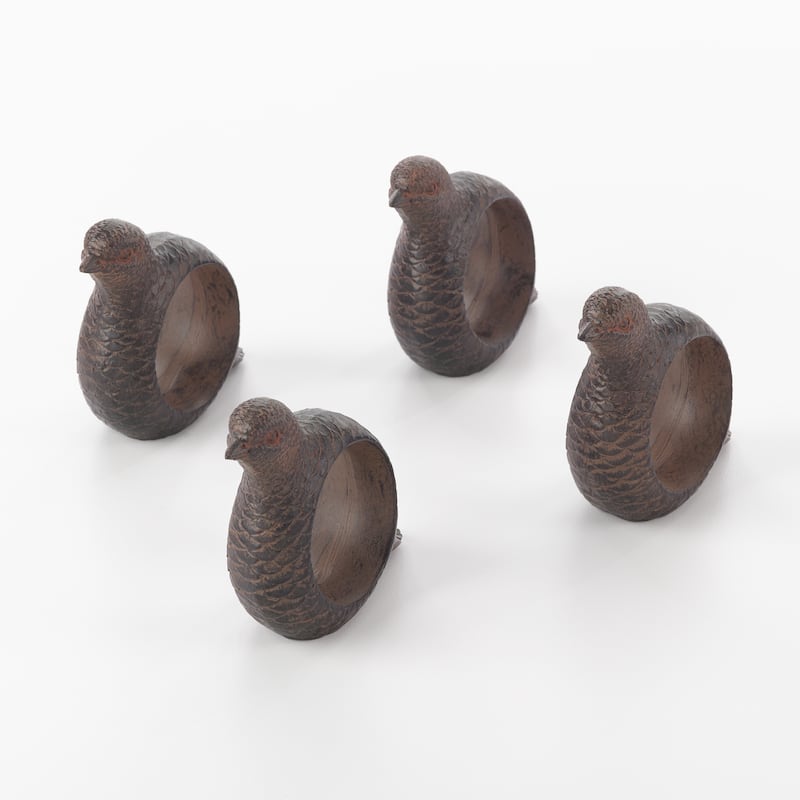 Quail Napkin Ring Quail Design Napkin Ring (Set of 4)