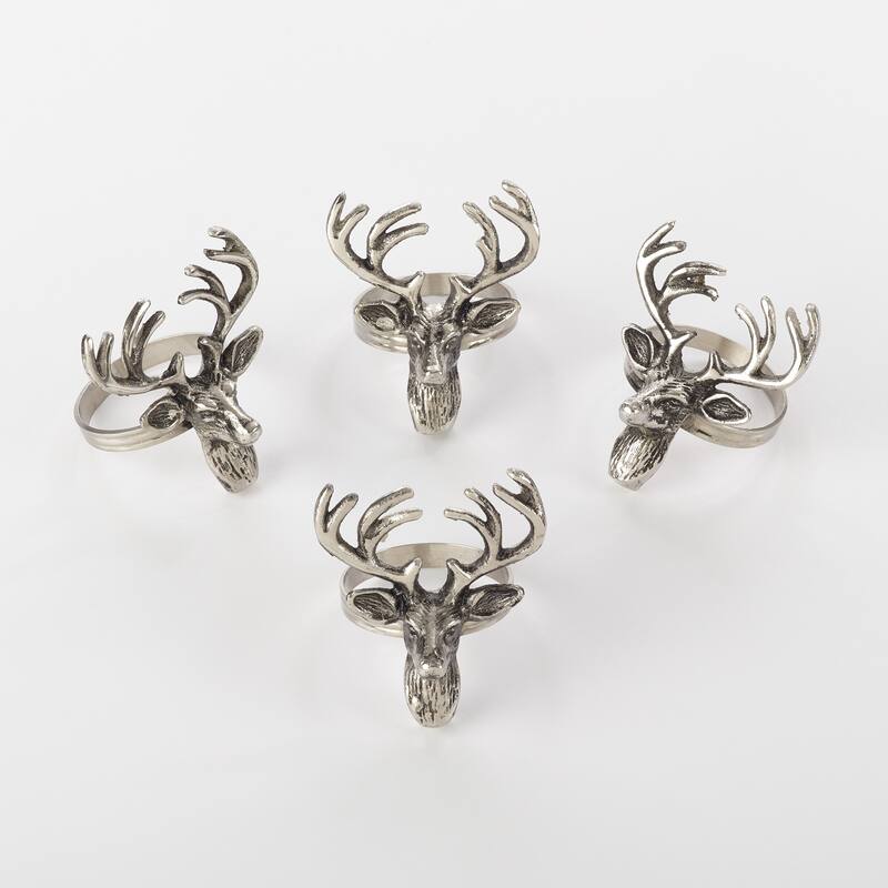 Reindeer Design Napkin Ring (Set of 4)