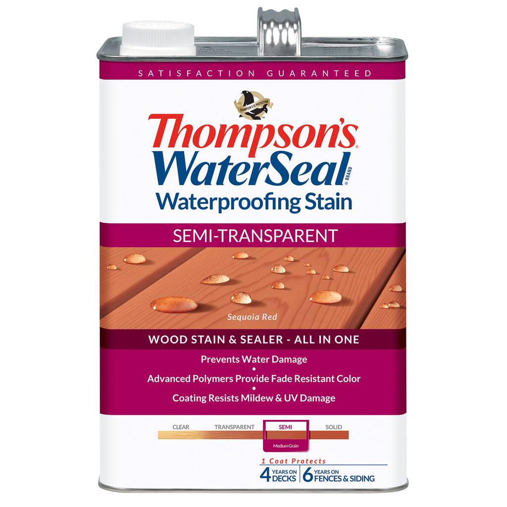 Thompsons Waterseal 42831 Semi-Transparent Sequoia Red WaterSeal Waterproofing Stain