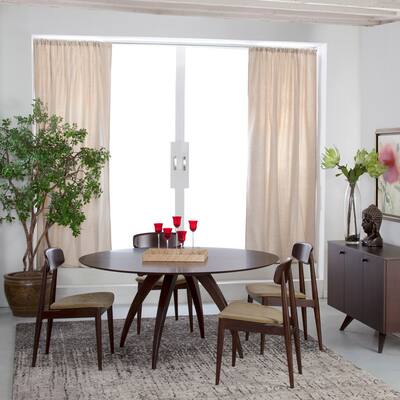 Saloom Ella Maple Java Finish 60-inch Round Custom Dining Table - Brown