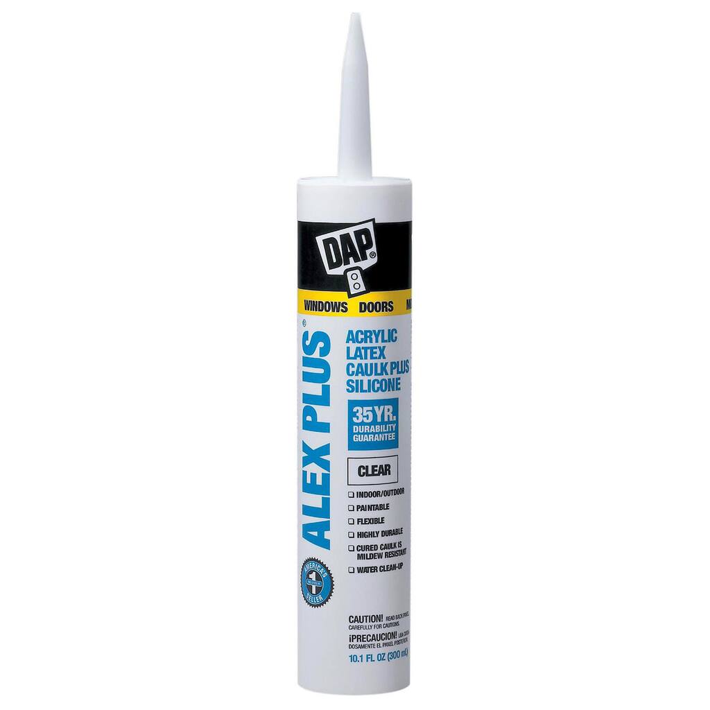 Dap 18156 11 Oz Clear Alex Plus Acrylic Latex Caulk With Silicone