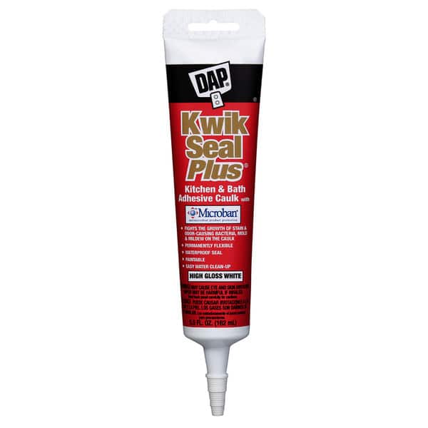 Dap 18526 White Kwik Seal Plus Kitchen & Bath Adhesive Caulk Bed Bath