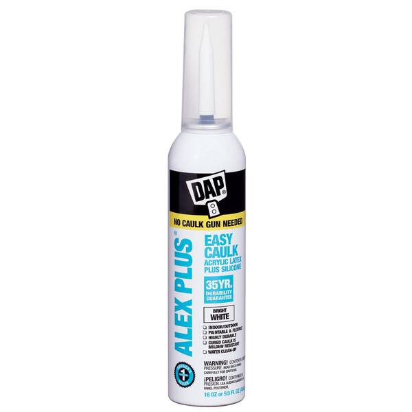 Dap 18736 10.1 Oz White Alex Plus White Easy Caulk - Bed Bath & Beyond ...