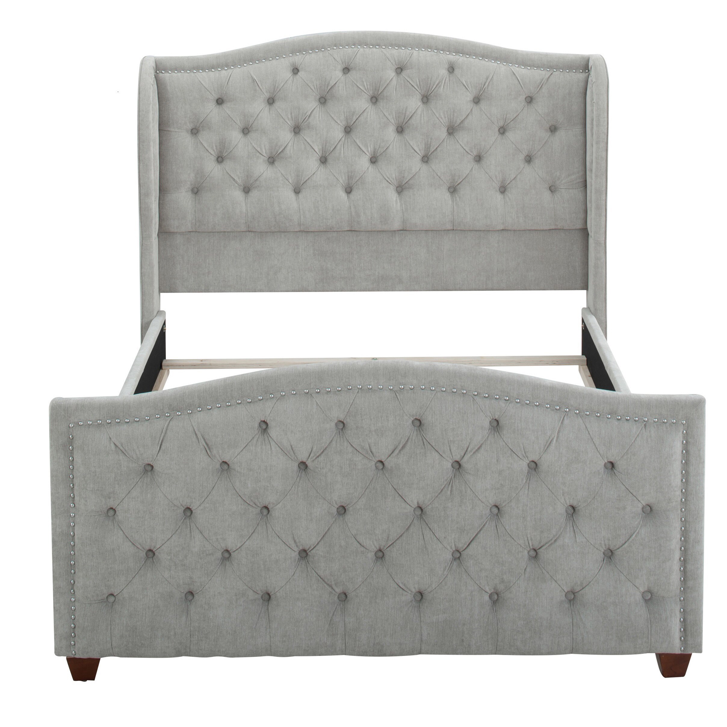 Shop Gracewood Hollow Follett Tufted Wingback Upholstered Bed - Free ...