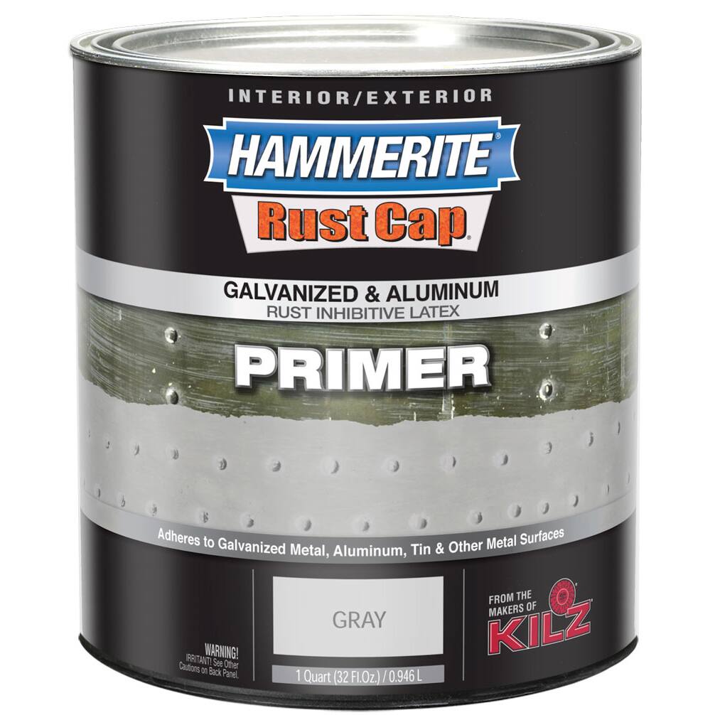 Hammerite Rust Cap 48300 1 Qt Gray Galvanized & Aluminum Latex Primer
