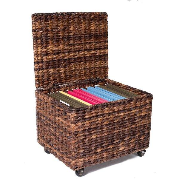 Shop Birdrock Home Espresso Seagrass Rolling File Cabinet Overstock 12429299