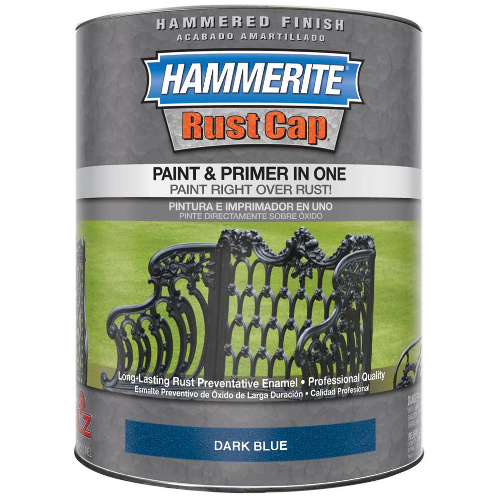 Hammerite Rust Cap 43125 1 Qt Dark Blue Hammered Finish Rust Cap Enamel Paint