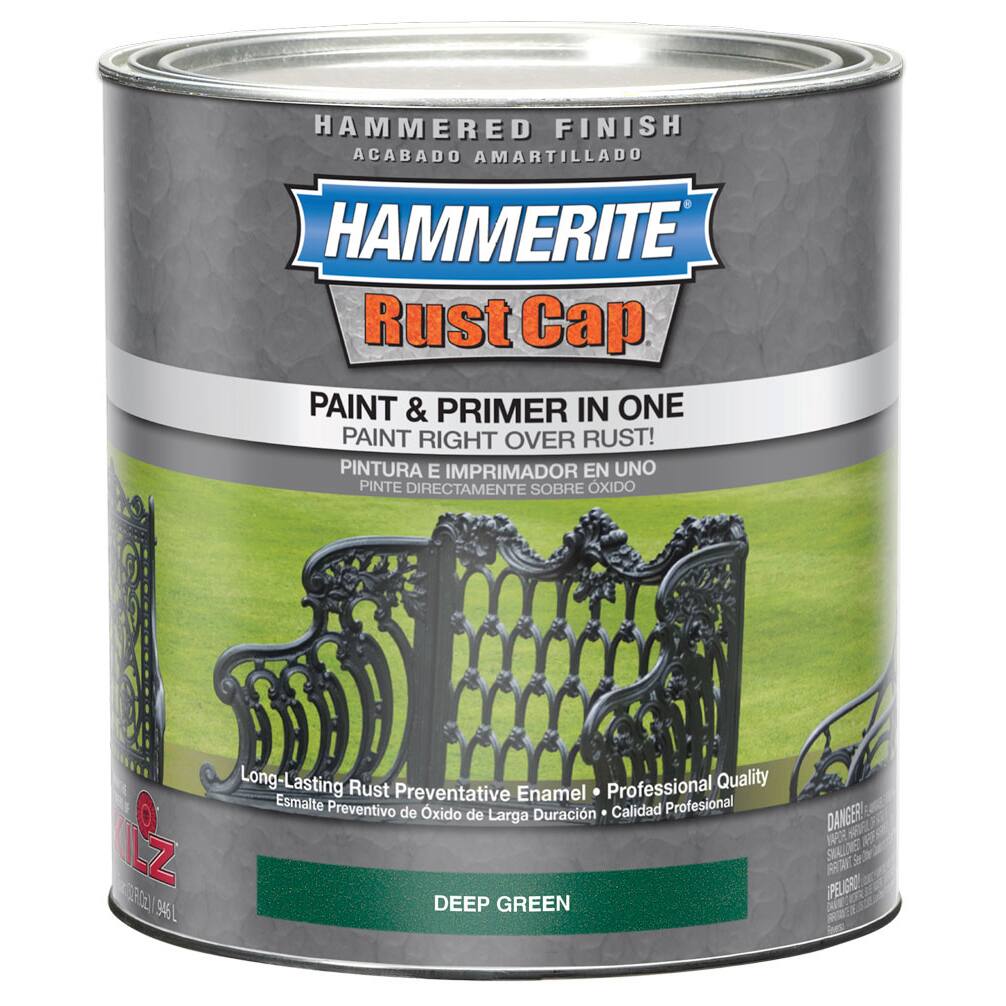 Hammerite Rust Cap 43165 1 Qt Deep Green Smooth Finish Enamel Paint