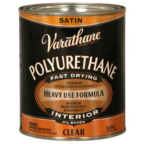 Varathane 1 Quart Satin Varathane Classic Clear Diamond Wood Finish