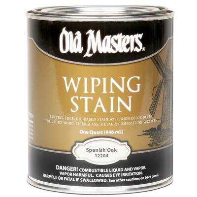 Old Masters 12204 1 Quart Spanish Oak Wiping Stain