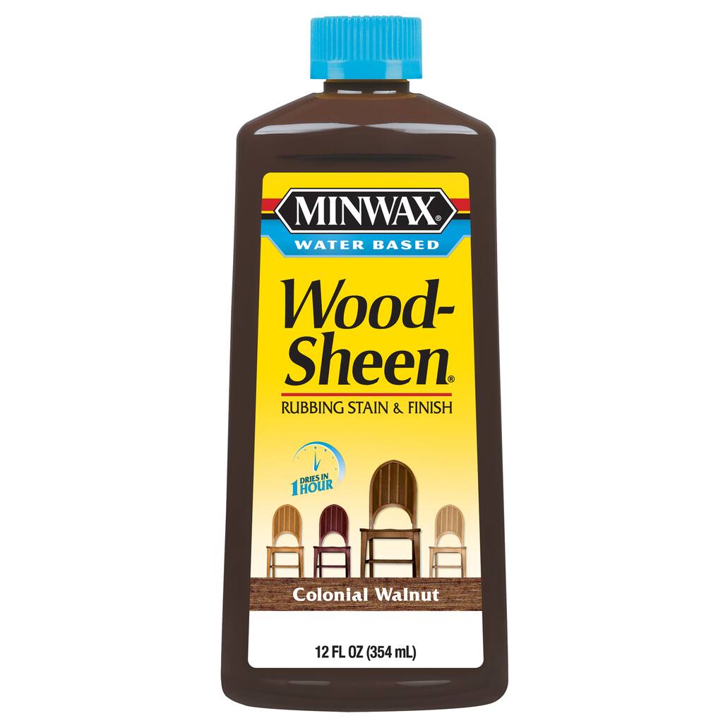 Minwax 30443 12 Oz Colonial Walnut Water Based WoodSheen Wood Stain - Clear