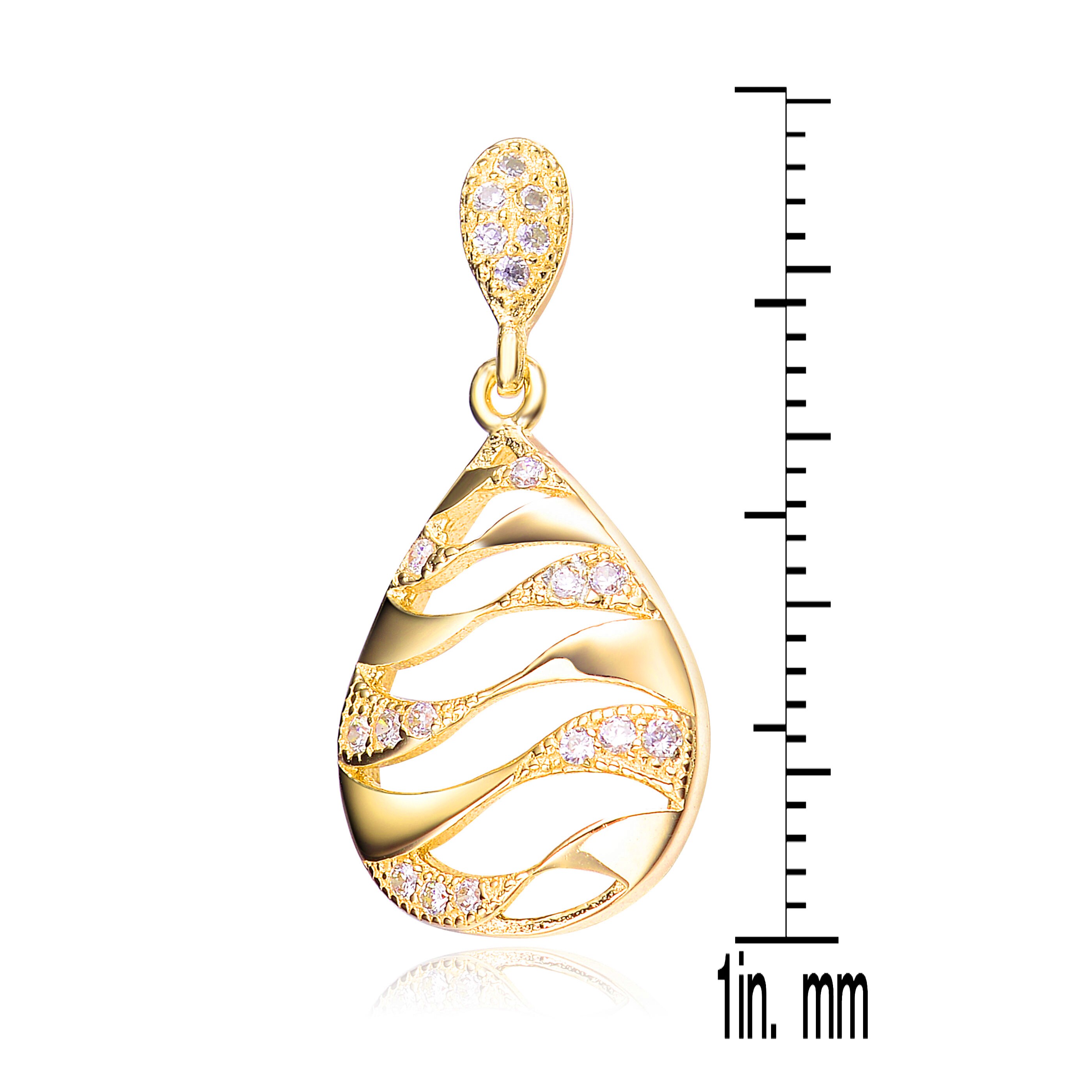 925 Sterling Silver Rhodium-plated Citrine Twisted Teardrop Dangle Post Earrings