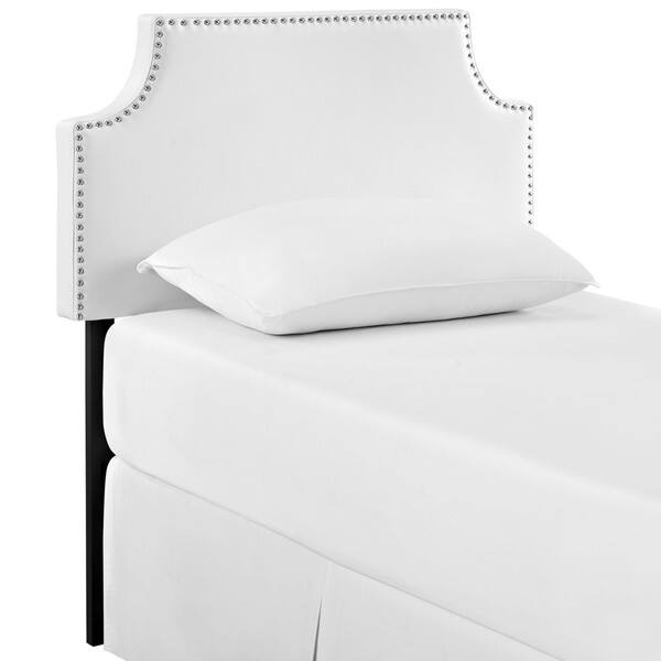 Laura Twin White Vinyl Headboard Overstock 12431649