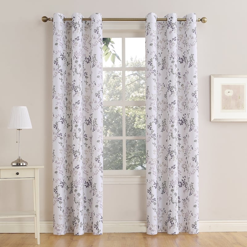 No. 918 Marra Woven Print Grommet Top Curtain Panel, Single Panel