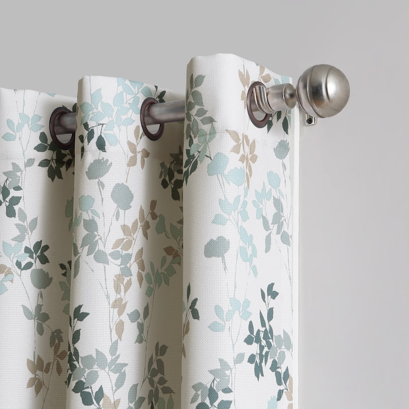 No. 918 Marra Woven Print Grommet Top Curtain Panel, Single Panel