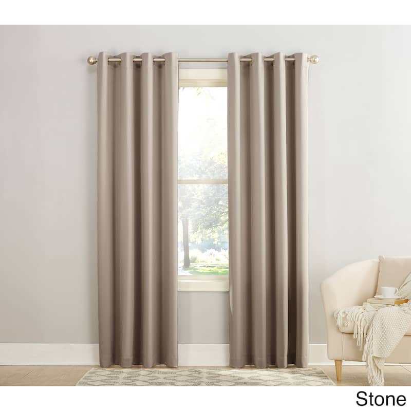 Porch & Den Nantahala Grommet Top Curtain Panel, Single Panel - Stone