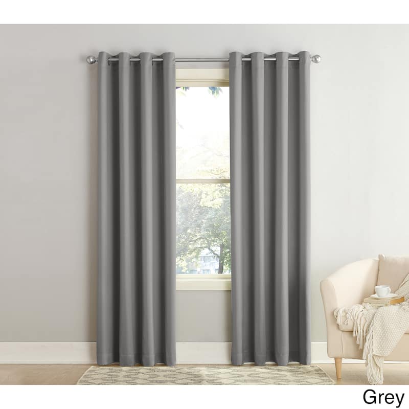Porch & Den Nantahala Grommet Top Curtain Panel, Single Panel - Grey