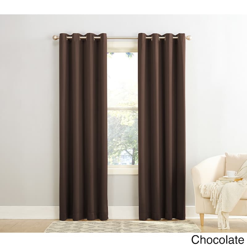 Porch & Den Nantahala Grommet Top Curtain Panel, Single Panel - Chocolate