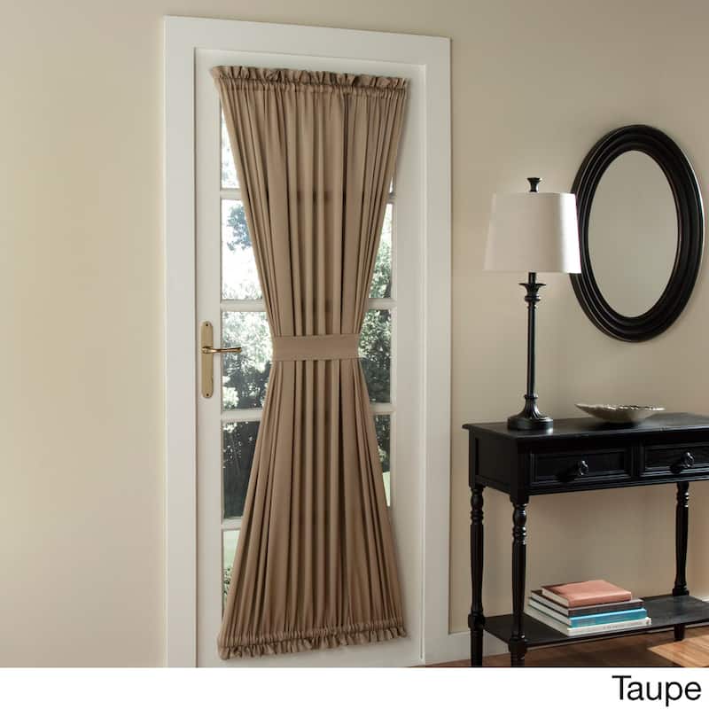 Porch & Den Inez Patio Door Window Curtain Panel, Single Panel - 54 x 72 - Taupe