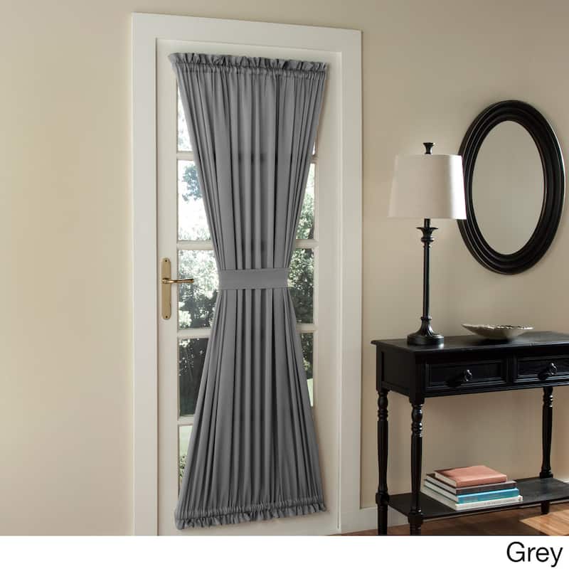 Porch & Den Inez Patio Door Window Curtain Panel, Single Panel - 54 x 72 - Grey