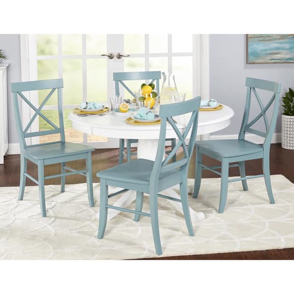 Simple Living 5 Piece Dawson Dining Set On Sale Overstock 12432886 White Grey