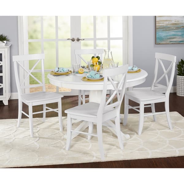 Simple Living 5 Piece Dawson Dining Set On Sale Overstock 12432886 White Grey